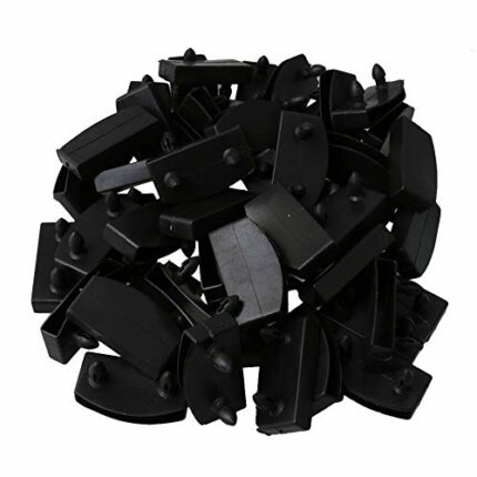 RDEXP 50Pcs Plastic Bed Slat Caps Holders Replacement for Holding and Securing Wooden Slats Bed Base Black