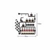 PIBM Fashion Creative Wine Rack Loft Industrial Vintage Wall-Mounted Pipe Wine Bottle and Wine Glasses Display Rack J1122