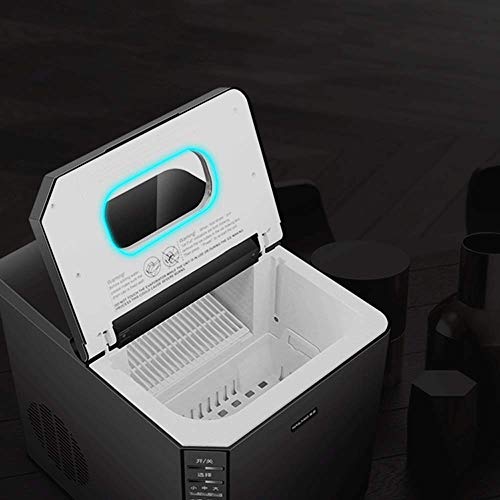 JJZXD Countertop Ice Maker - Ice Cubes Ready in 9 Minutes - Makes 25 KG Ice in 24 hrs - Perfect for Water Bottles, Mixed Drinks - Portable Stainl