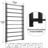 AQAREA Wine Rack Wall Mounted: 20 Bottles Hanging Wine Rack Wall Mount - Black Wall Wine Storage Holder