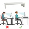 Henor Stand for Monitor Riser Wooden Screen 100 x 26.5 x 12 cm. up to 90 kg. White.