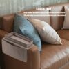 Fdit Sofa Tray Table Clip on Side Table, Foldable Sofa Arm Table Detachable Armrest Tray for Eating and Drink (Coffee)