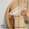 4VWIN Bamboo Frame Circle Mirror Wall-mounted Round Entryways, Bathrooms, Livingrooms (60*60cm Round, Bamboo Framed)