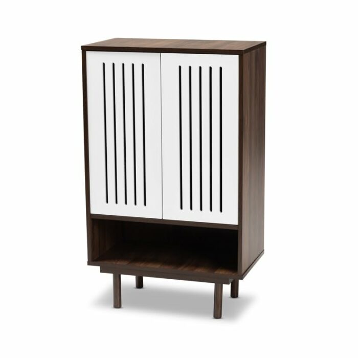 ZCMEB Foyer Corridor Shoe Cabinet Multi-layer Shoe Cabinet Storage Cabinet Finished Wooden Two-door Shoe Cabinet