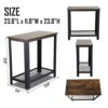 KOVOME Industrial Console Table for Living Room with Mesh Shelves, Side Table, Corridor, Hallway, 23.6"x 11.8"x 23.6"