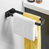 DINGZZ Stainless Steel Bathroom Single Towel Bar Holder Hanging Rack, Brushed Bathroom Towel Bar Rack