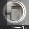 Wall Mounted Illuminated Led Bathroom Mirror with Demister, Dimming Function, and Touch Sensor Switch for Makeup Cosmetic Shaving, Led, 80CM