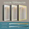 KWW 50 x 70 cm LED Lighted Bathroom Medicine Cabinet with Mirror, Defogger, Dimmer, 3 Color Light Makeup Mirror, Outlets & USBs, Easy to Install,