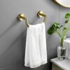 BigBig Home Gold Towel Holder, Bathroom Towel Ring Stainless Steel, Brushed Gold Hand Towel Racks Wall Mounted
