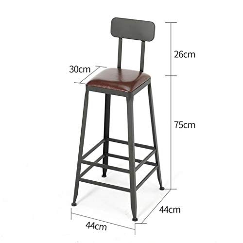 SDFGH Bar Stool Nordic Minimalist Home Solid Wood High Stool Bar Stool Bar Chair Leisure Back Chair Stool