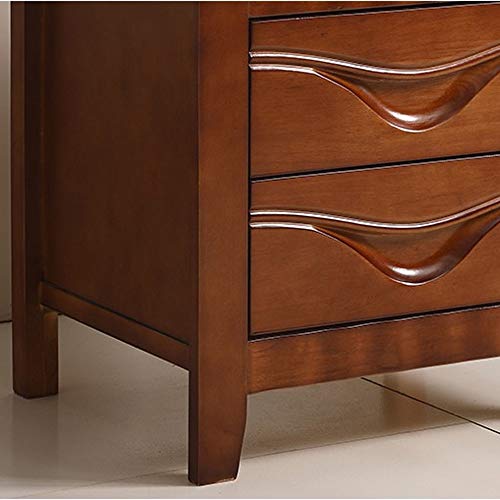 LUKEO Simple Bedroom Bedside Table, Independent Storage Cabinet Solid Wood Bedside Table