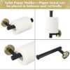 HIGOH Towel Racks, Towel Rail for Bathroom,Bathroom Hardware Set,Robe Hook Towel Rail Bar Rack Bar Shelf Tissue Paper Holder Towel Bar Set