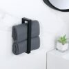 Sayayo Bathroom Towel Holder Hand Towel Ring Black Towel Rail SUS304 Stainless Steel 8-inch Wall Mounted, EGJF020-B