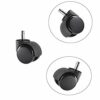 YUEMING 5 x Office Chair Wheels 11mm, Furniture Castors 50mm Diameter Replacement Wheel Casters for Wooden, Laminate, Tile Floors,No Scratches/No