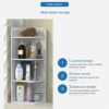 DINGZZ Waterproof Toilet Bathroom Cabinet Floor Tripod Washstand Storage Free Punching Storage Washbasin Corner