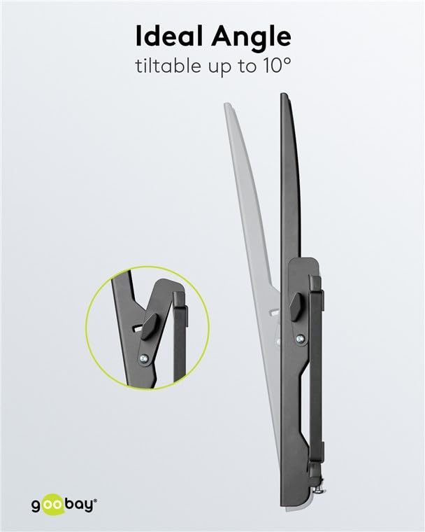 Goobay 49743 Wall Mount 85 Inches for Televisions and Monitors from 43 to 100 Inches to 75 kg Max. VESA 800 x 400