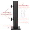 VANROUG Heavy Duty Steel Square Parasol Stand Base w/Adjustable Knobs Umbrella Stand Holder,Parasol Stand Base for Decks,Docks,Picnic Tables