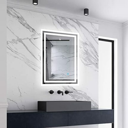 Skybathroom 700x500mm Bathroom Mirror with LED Lights and Demister Pad|Wall Mounted|IP44|Touch Sensor