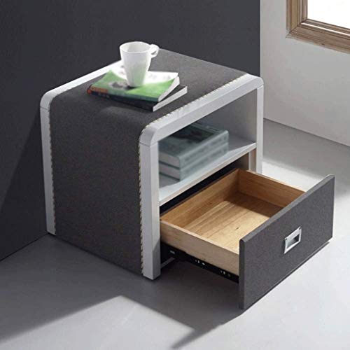 LUKEO Bedside Table, Bedside Furniture Accent End Table Chest for Home, Bedroom Accessories