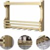 SUCHETA Hanging Wine Rack with Glass Holder and Shelf, Wine Rack Glass Shelf Wall Mounted Wine Shelf Holder Metal Wine Glass Hanging Rack (Color