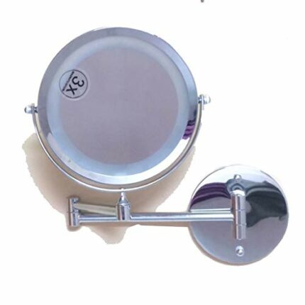 FKGJKT Wall-Mounted Vanity Mirrors,LED Lighted Luxury for Bathroom Hotel Vanity with Adjustable Extendable Round