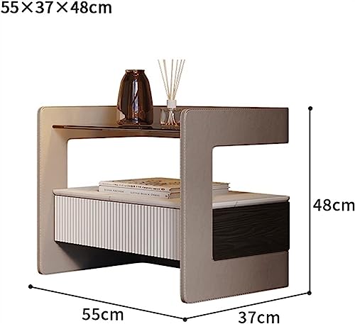 Leather Cloakroom Drawer Nightstands Creative Household Furniture Bedside Tables Simple Modern Study Smart Storage Cabinets