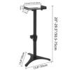 BQKOZFIN Adjustable Height Speaker Stands, Extend 50.5 to 75CM Floor Speaker Stand Holds Satellite Speakers & Bookshelf Speaker, 1 Pair Black (2