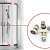 Shower Door Rollers 25mm Sliding Shower Doors Wheels Replacement for Shower Enclosure Shower Room Shower Screen Top Bottom Parts Fixing (8pcs)
