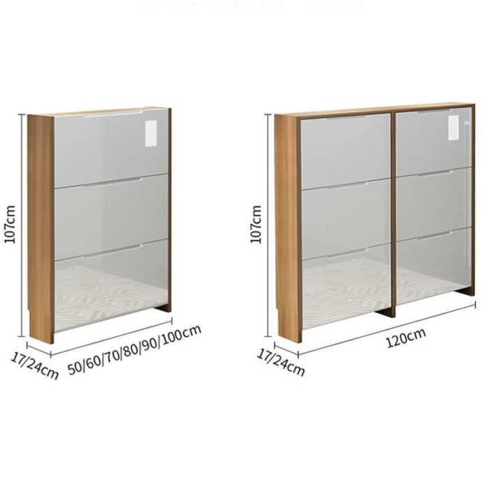 ZCMEB Living Room Shoe Rack Organizer Cabinet thin Shoe Cabinet Door Tipping Bucket Shoe Cabinet For Small Apartment (Color : D, Size : 120cm)