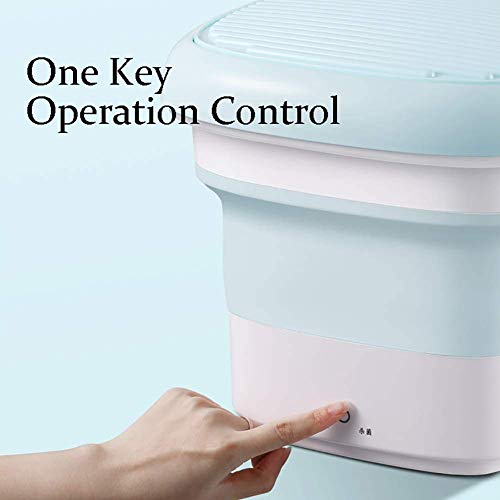 Portable Washing Machines, Mini Folding Washing Machine with Ultrasonic, Automatic Underwear Washer, Baby Fre(mini washing machine) (Pink)