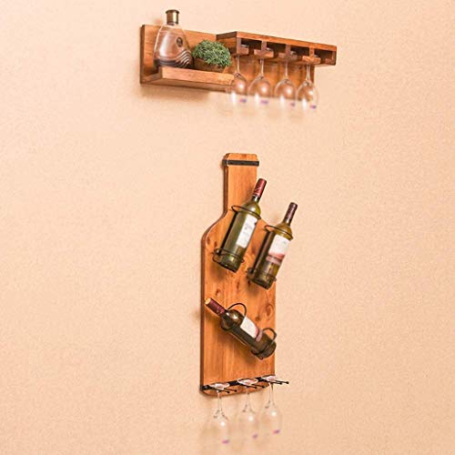 CZDYUF Wine Rack, Vintage Solid Wood Minimalist Living Room Dining Room Wine Bottle Rack