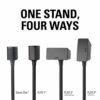 Sanus Wireless Sonos Speaker Stand for Sonos One, Play:1, Play:3 - Audio-Enhancing Design with Built-in Cable Management - Pair (Black) - WSS22-B
