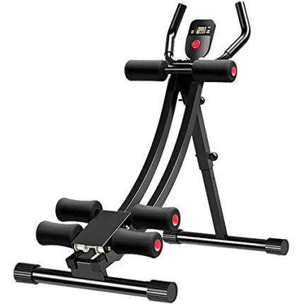 Ab Workout Machine Foldable Abs Workout Equipment for Abs Arms Legs Back and Glutes Train Cardio Exercise at Home with LCD Display