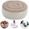 plplaaoo Inflatable Stool, Portable PVC Inflatable Foot Chair, Soft Inflatable Ottoman, Durable Air Chair for Home, Garden, Office, Travel and Ca