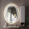 20X28 Inch Wall-Mounted Bathroom Mirror with LED Lighted Anti-Fog, Ultra-Thin Silver Mirror, Touch Switch, Dimmable, Bathroom Mirror, Dressing Mi