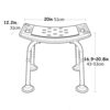 WANGZI Elderly Non-Slip Bath Stool Elderly Disabled Pregnant Woman Bath Chair Adjustable Aluminum Alloy Shower Chair,Grey
