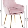 Leisure Dining Chairs Flannel Backrest Metal Legs for Study Living Room Restaurant Hotel (Color : Stlye 6)
