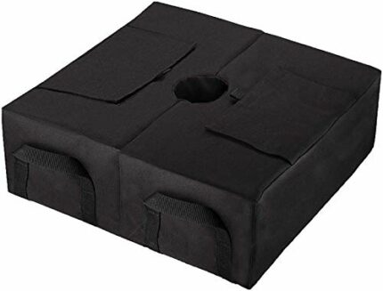YELAIYEHAO Heavy Duty Easy Installation Fillable Umbrella Stand Holder for Outdoor Patio Umbrellas,Detachable Umbrella Base Weight Bag, Umbrella