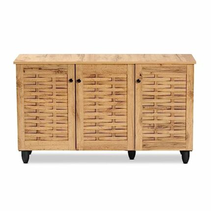 CHUNYU Household Goods Multi-layer Shoe Cabinet Finished Wooden Three-door Shoe Cabinet Storage Shoes