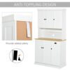DSHGDJF White Storage Cabinet 71" Kitchen Sideboard Self-service Kitchen Pantry With Microwave Stand With Drawers