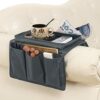 Faxianther Sofa Armchair Organiser Couch Arm Rests Storage Bag Tidy Table bedside Chair Caddy with Snacks Tea Cup Holder Tray Magazine Books Remo