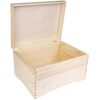 Creative Deco XXL Extra Large Wooden Storage Box | 40 x 30.5 x 24 cm | Plain, Unfinished & Unpainted with Hinged Lid | Tool Gift Storage Keepsake