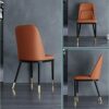 dining chair Kitchen Dining Room Furniture Chairs Faux Matte PU Leather Dining Chairs Set Of 2 Kitchen Living Room Accent Chairs with Upholstered