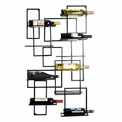 PIBM Stylish Simplicity Wine Rack Goblet Holder Metal Wall-Mounted Wine Bottle Rack Wine Rack/Wall-Mounted Wine Rack Wine Rack Wall Hanging