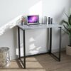 WestWood Foldable Computer Desk Folding Laptop PC Table Home Office Furniture Study Gaming Desktop Workstation WW-CD03 White