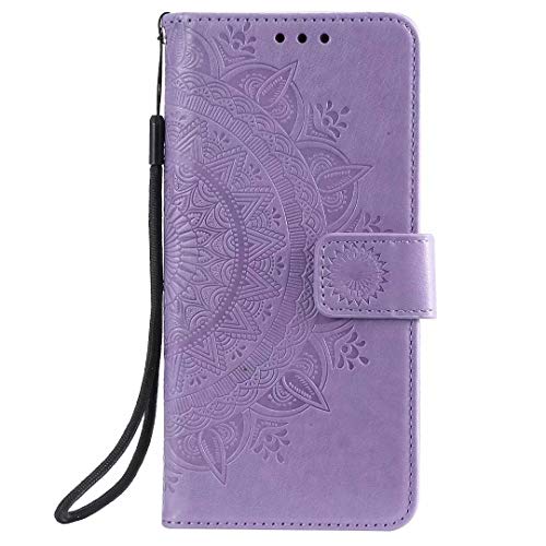 Reevermap Samsung Galaxy S23 Case, Protective Wallet Case Flip Shockproof PU Leather Card Slots Embossed Mandala Magnetic Closure Stand Cover for