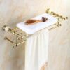 HIGOH Towel Racks,Bathroom Towel Rack Wall Mounted Towel Holder,European-Style Towel Rack,Jade Bath Towel Holder,Bathroom Rack,Double-Layer Solid