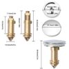 Pop Up Sink Plug Pop-up Click Clack Stopper Push Sink Drain for Kitchen Bathroom Washbasin Bathtub Solid Brass Chrome Plating 38mm
