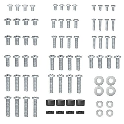 BONTEC Universal TV Mounting Hardware Kit Compatible with Most TVs Up to 80 inch, Includes M4, M5, M6, & M8 TV Screws, Washers & Spacers, Works w