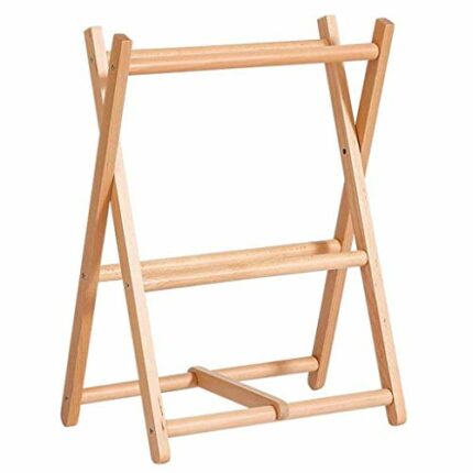 DINGZZ Folding Simple Shoe Rack, Doorway Slippers Shelf Solid Wood Space Saving Door Storage Rack